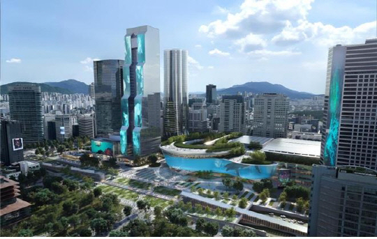서울 강남구 코엑스 일대 개발 계획안 전체 조감도. [서울시 제공]